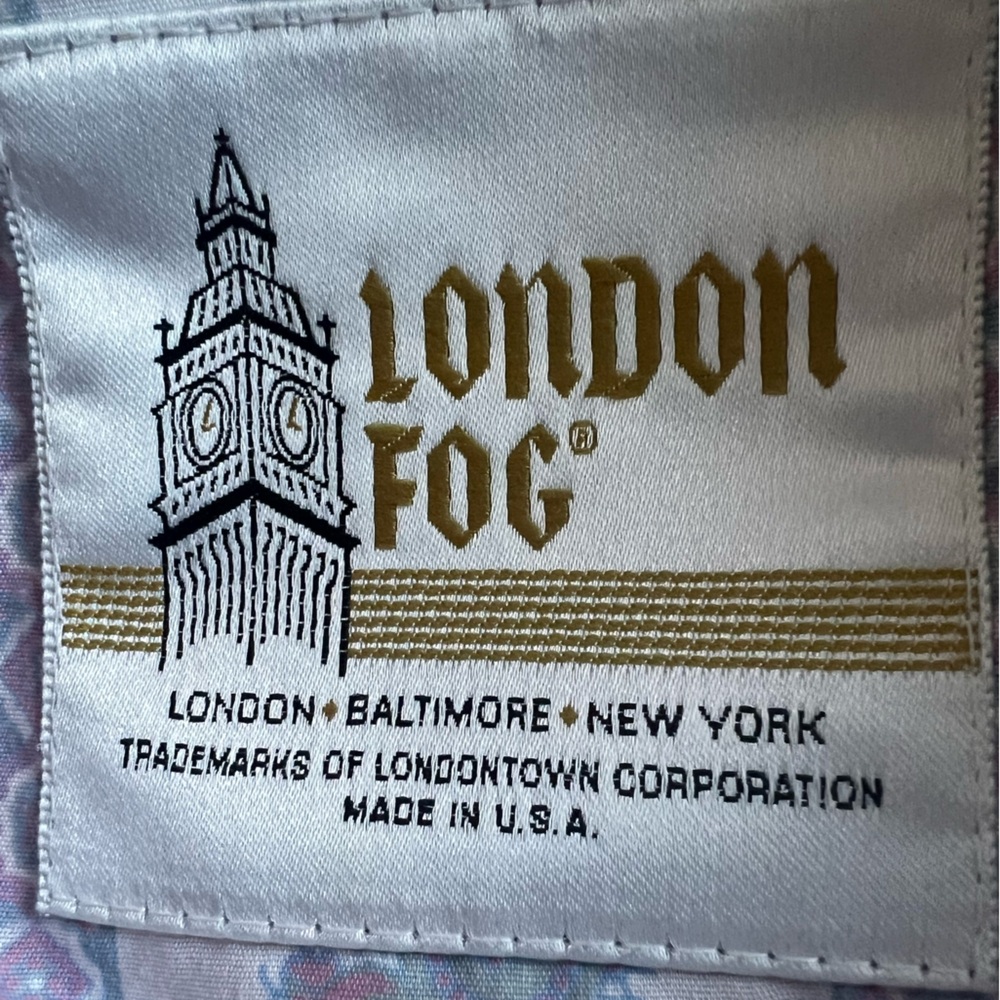 Vtg London Fog Trench Coat Made In The USA Womens Pink lined Long Coat Size 12 - Picture 5 of 14